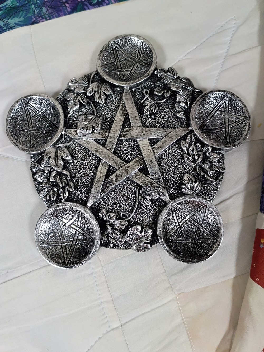 Silver Pentagram Sphere Holder